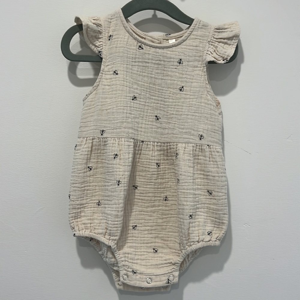 Rylee + Cru Cream Bodysuit with Black Accents